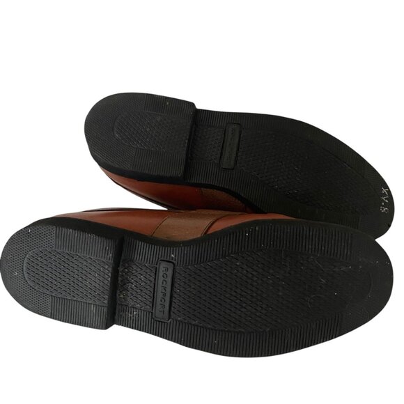 Rockport Brown Leather Penny Loafers 12W Slip-On Casual Shoes Office Men 501843 - Picture 5 of 7